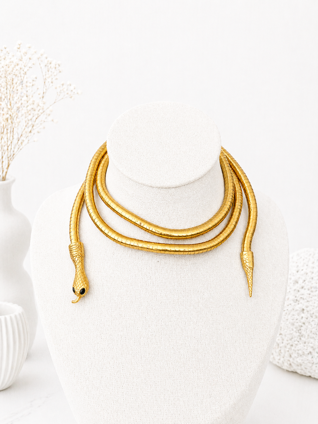 Collier Vintage Modulable – Édition Serpent Doré