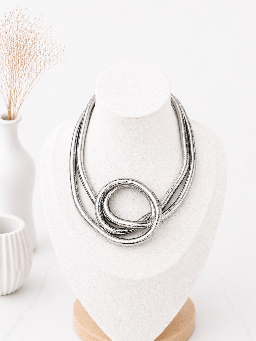 Collier Vintage Modulable – Édition Argentée