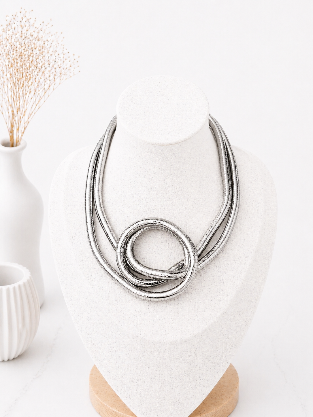 Collier Vintage Modulable – Édition Argentée