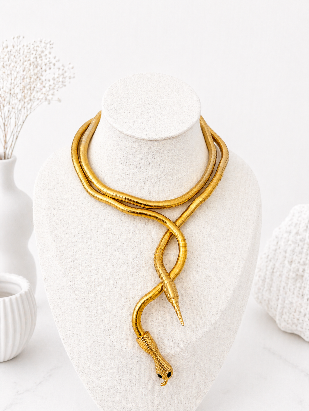 Collier Vintage Modulable – Édition Serpent Doré